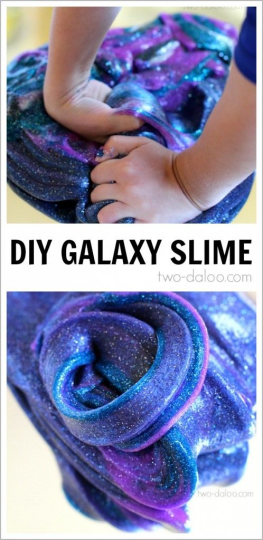 DIY galaxy slime