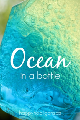 Original ocean in a bottle